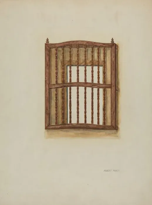Framed Print : Wood Grille, c. 1939. Creator: Albert Pratt Framed Print : Wood Grille, c. 1939. Creator: Albert Pratt