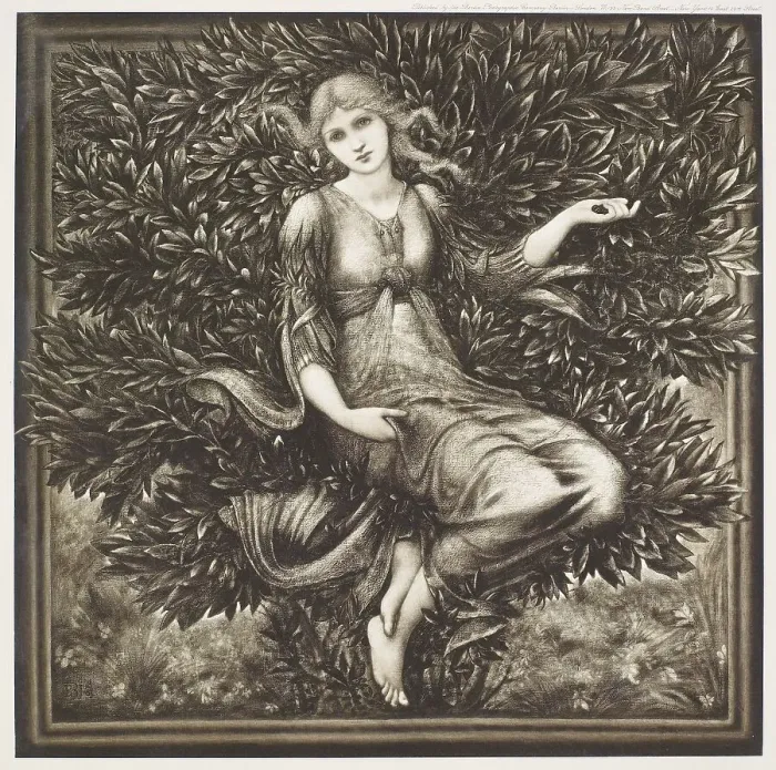Framed Print : A wood Nymph, c1880s, (1900). Creator: Unknown Framed Print : A wood Nymph, c1880s, (1900). Creator: Unknown