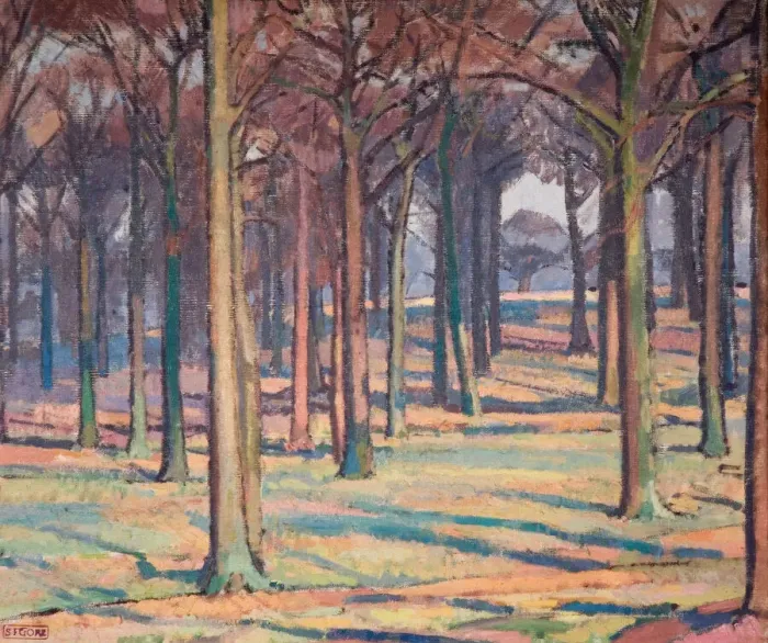 Framed Print : Wood in Richmond Park, 1914. Creator: Spencer Gore Framed Print : Wood in Richmond Park, 1914. Creator: Spencer Gore