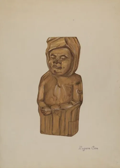 Framed Print : Woodcarving, c. 1937. Creator: Eugene Croe Framed Print : Woodcarving, c. 1937. Creator: Eugene Croe
