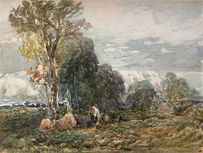 Framed Print : The Woodcutter, 1858. Artist: David Cox the elder