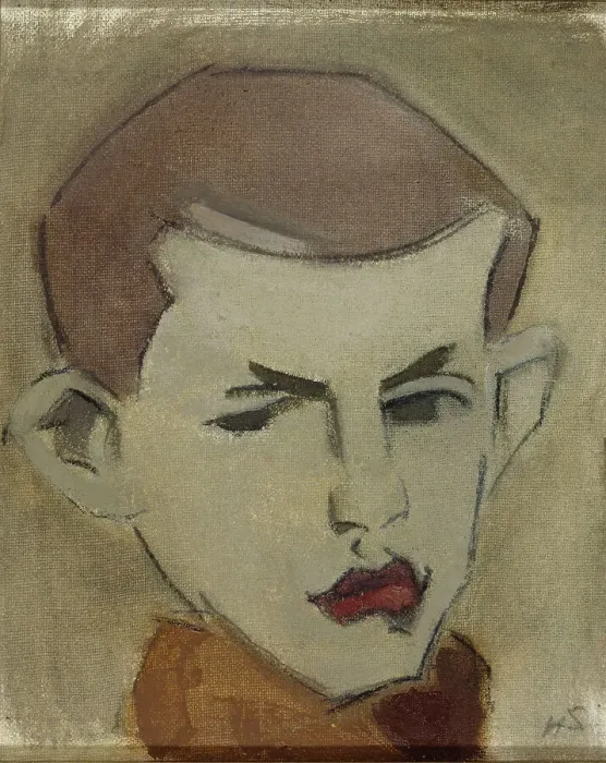Framed Print : The Woodcutter, head study, 1943. Creator: Helene Schjerfbeck Framed Print : The Woodcutter, head study, 1943. Creator: Helene Schjerfbeck
