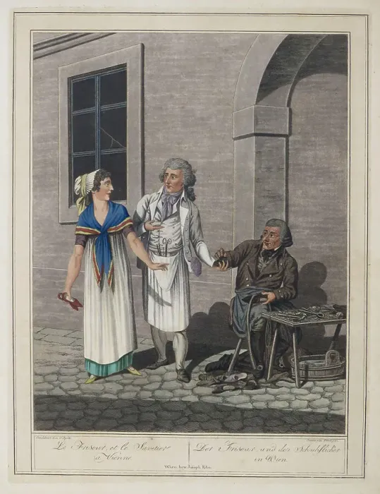 Framed Print : The woodcutter, the wood merchant and the merchant's daughter in Vienna. (Vienna... 1804-1812. Creator: Opiz, Georg Emanuel (1775-1841) Framed Print : The woodcutter, the wood merchant and the merchant's daughter in Vienna. (Vienna... 1804-1812. Creator: Opiz, Georg Emanuel (1775-1841)
