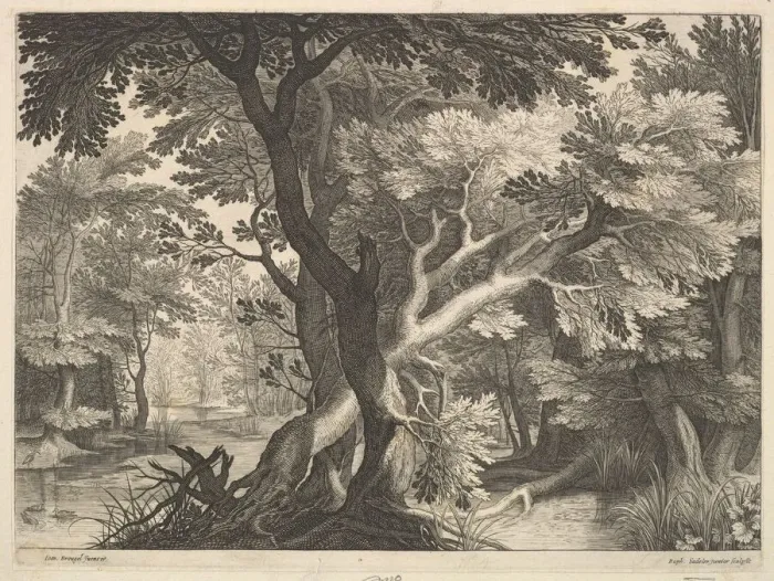 Framed Print : Wooded landscape. Creator: Raphael Sadeler Framed Print : Wooded landscape. Creator: Raphael Sadeler