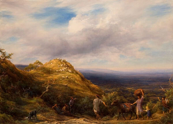 A Wooded Valley and Hill, 1865. Creator: William Linnell