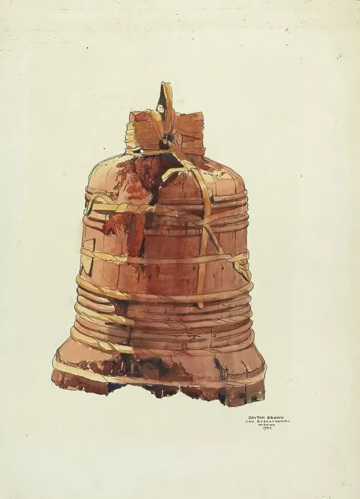Framed Print : Wooden Bell, 1936. Creator: Dayton Brown Framed Print : Wooden Bell, 1936. Creator: Dayton Brown