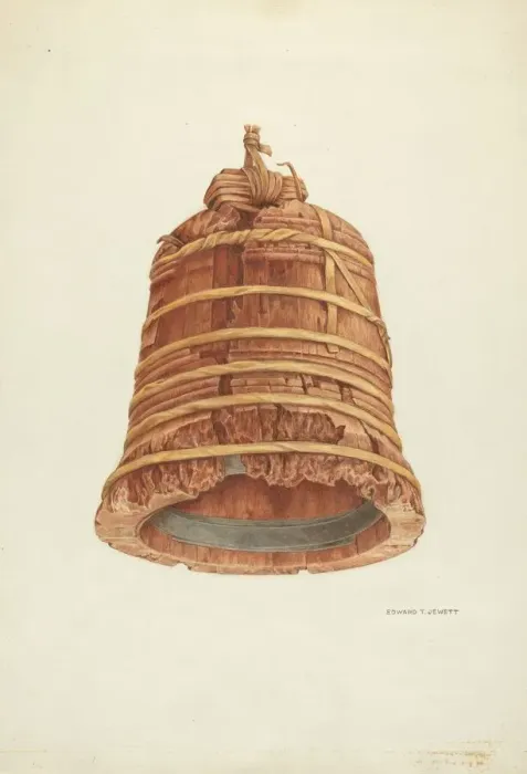 Framed Print : Wooden Bell, c. 1940. Creator: Edward Jewett Framed Print : Wooden Bell, c. 1940. Creator: Edward Jewett