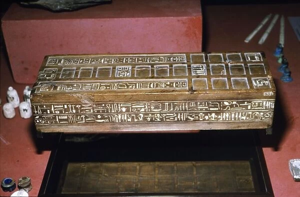 Wooden box for the game of Senet, Egyptian, c1300 BC