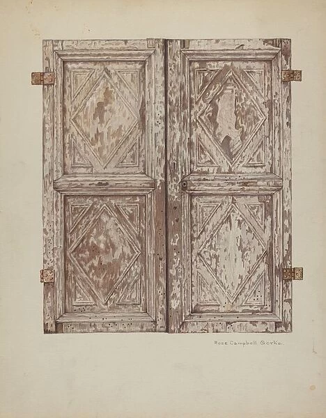 Wooden Cabinet Doors, c. 1939. Creator: Rose Campbell-Gerke
