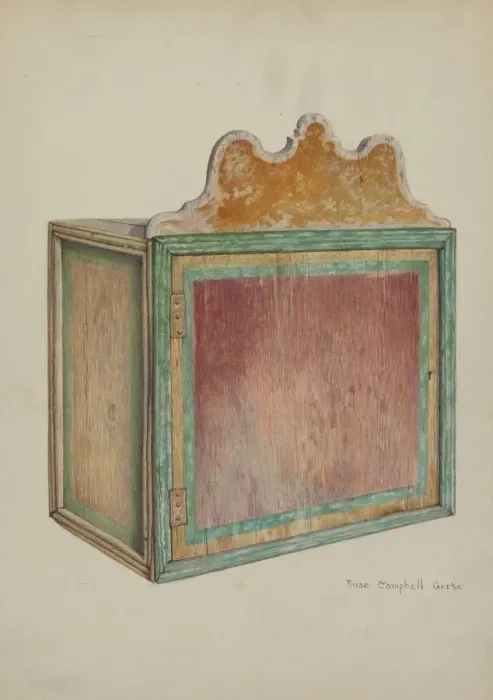 Framed Print : Wooden Cabinet for Music, c. 1938. Creator: Rose Campbell-Gerke Framed Print : Wooden Cabinet for Music, c. 1938. Creator: Rose Campbell-Gerke