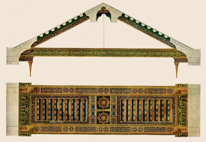 Framed Print : Wooden ceiling in the nave of Monreale Cathedral, Palermo, Sicily, Italy, (1928). Creator: Unknown