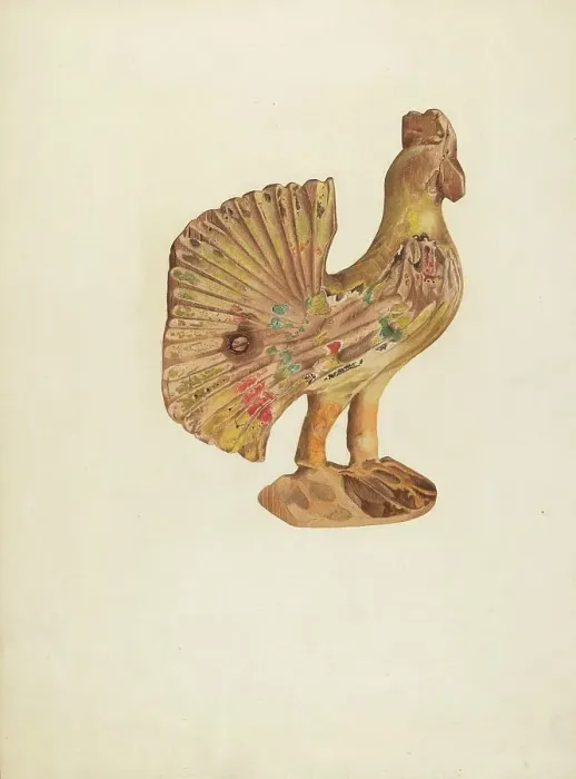 Framed Print : Wooden Chicken, 1935 / 1942. Creator: Frances Cohen Framed Print : Wooden Chicken, 1935 / 1942. Creator: Frances Cohen
