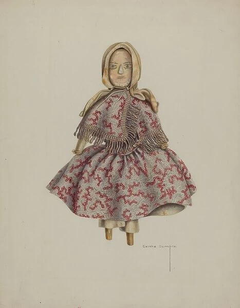 Wooden Doll, c. 1938. Creator: Bertha Semple
