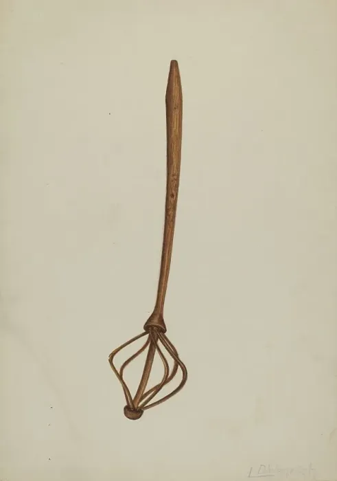 Framed Print : Wooden Egg Beater, c. 1940. Creator: Luther D. Wenrich Framed Print : Wooden Egg Beater, c. 1940. Creator: Luther D. Wenrich