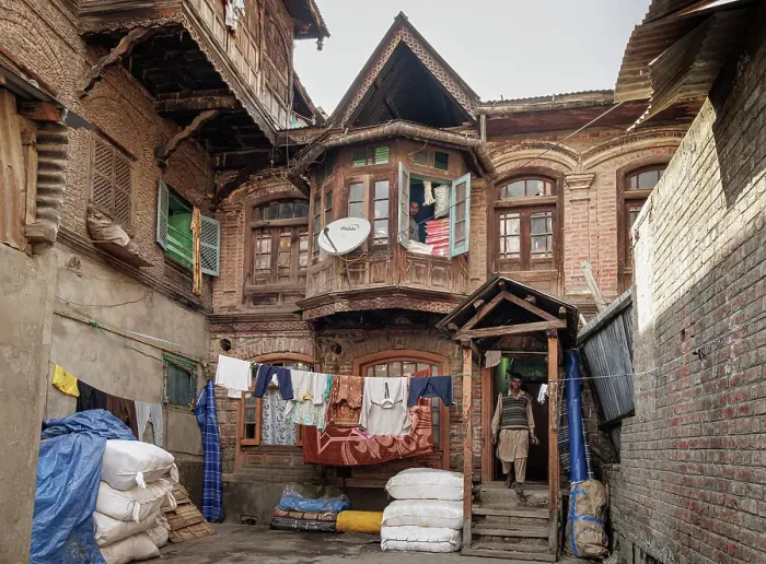 Framed Print : Wooden house, Old Srinagar, Kashmir, India, 2023. Creator: Peter Thompson Framed Print : Wooden house, Old Srinagar, Kashmir, India, 2023. Creator: Peter Thompson