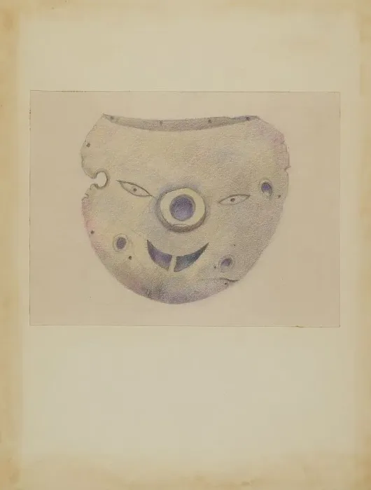 Framed Print : Wooden Mask, 1935 / 1942. Creator: Margaret Knapp Framed Print : Wooden Mask, 1935 / 1942. Creator: Margaret Knapp