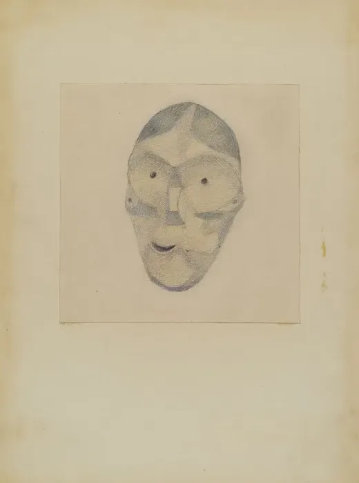Framed Print : Wooden Mask, 1935 / 1942. Creator: Margaret Knapp Framed Print : Wooden Mask, 1935 / 1942. Creator: Margaret Knapp