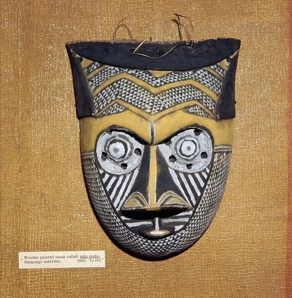 Wooden painted Sala Malu mask, Bangongo Tribe, Africa