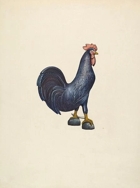 Wooden Rooster, 1935  /  1942. Creator: John Davis
