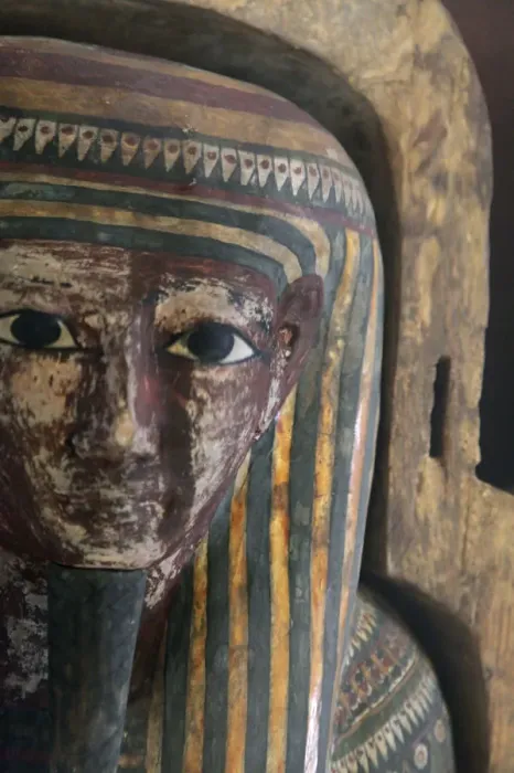 Framed Print : Wooden sarcophagus of Pa-Kush, priest of Amun? Framed Print : Wooden sarcophagus of Pa-Kush, priest of Amun?