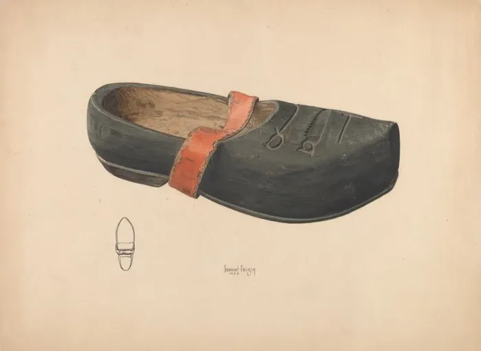 Framed Print : Wooden Shoe, 1939. Creator: Samuel Faigin Framed Print : Wooden Shoe, 1939. Creator: Samuel Faigin