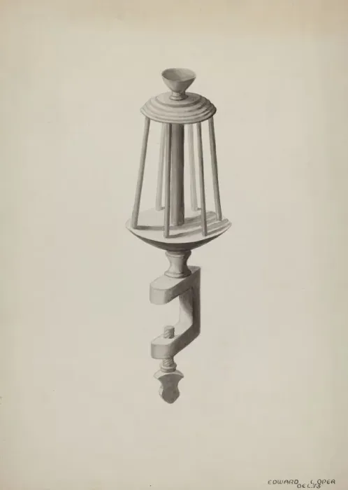 Framed Print : Wooden Silk Winder, c. 1936. Creator: Edward L Loper Framed Print : Wooden Silk Winder, c. 1936. Creator: Edward L Loper