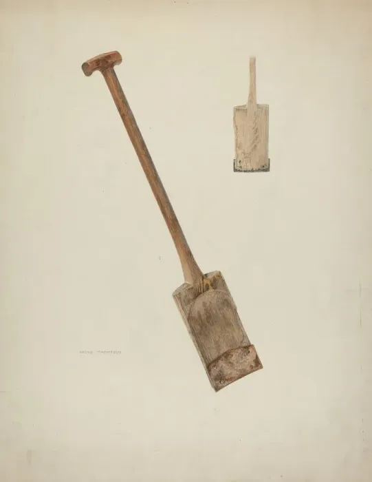 Framed Print : Wooden Spade, 1938. Creator: Archie Thompson Framed Print : Wooden Spade, 1938. Creator: Archie Thompson