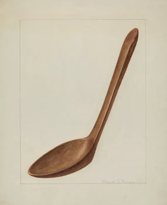 Framed Print : Wooden Spatula, c. 1938. Creator: Manuel G. Runyan Framed Print : Wooden Spatula, c. 1938. Creator: Manuel G. Runyan