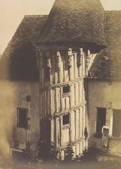 Framed Print : Wooden Staircase at Chartres, 1852. Creator: Henri Le Secq Framed Print : Wooden Staircase at Chartres, 1852. Creator: Henri Le Secq