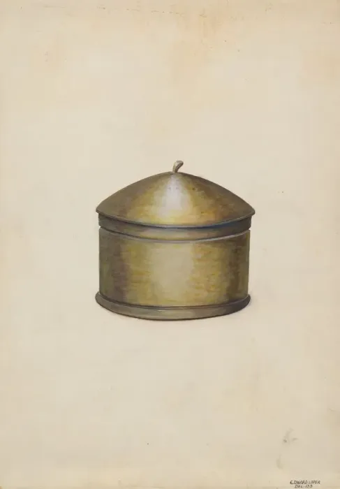 Framed Print : Wooden Sugar Bowl, c. 1936. Creator: Edward L Loper Framed Print : Wooden Sugar Bowl, c. 1936. Creator: Edward L Loper