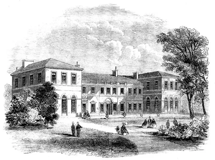 Framed Print : Woodhouse-Grove School, near Leeds, for the education of the sons of Methodist Ministers, 1862. Creator: Unknown Framed Print : Woodhouse-Grove School, near Leeds, for the education of the sons of Methodist Ministers, 1862. Creator: Unknown