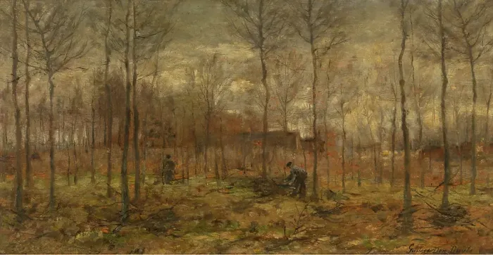 Framed Print : Woodland, c1870-1897. Creator: Gustave Den Duyts Framed Print : Woodland, c1870-1897. Creator: Gustave Den Duyts