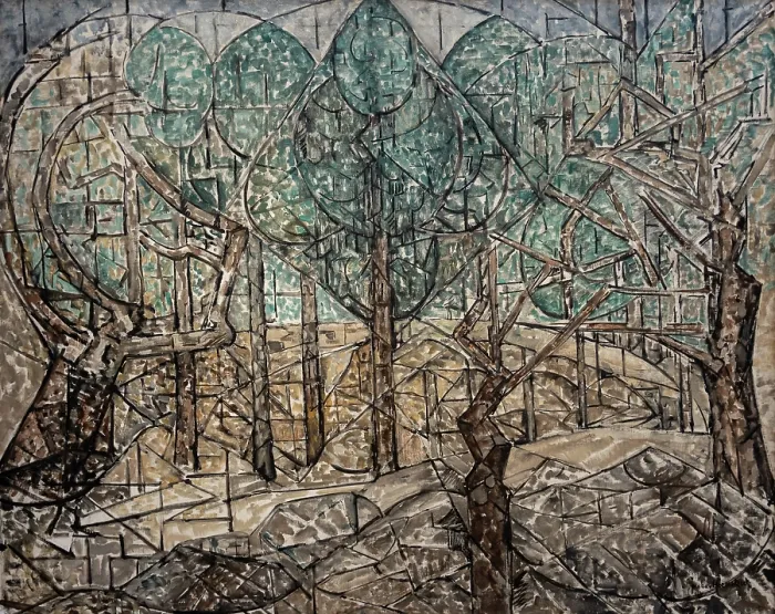 Framed Print : Woodland I, 1913. Creator: Heemskerck, Jacoba van (1876-1923) Framed Print : Woodland I, 1913. Creator: Heemskerck, Jacoba van (1876-1923)