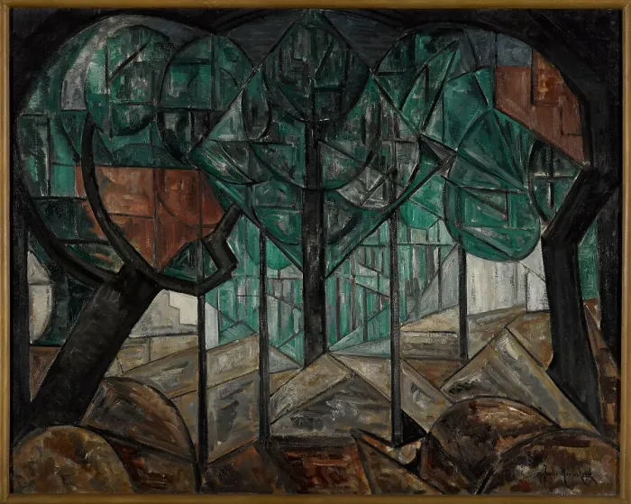 Framed Print : Woodland II, 1913. Creator: Heemskerck, Jacoba van (1876-1923) Framed Print : Woodland II, 1913. Creator: Heemskerck, Jacoba van (1876-1923)
