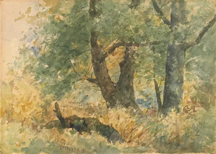 Framed Print : Woodland Landscape, 1881. Creator: William Forsyth Framed Print : Woodland Landscape, 1881. Creator: William Forsyth