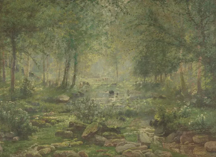 Framed Print : Woodland near Bertogne, late 19th-early 20th century. Creator: Adriaan Joseph Heymans Framed Print : Woodland near Bertogne, late 19th-early 20th century. Creator: Adriaan Joseph Heymans