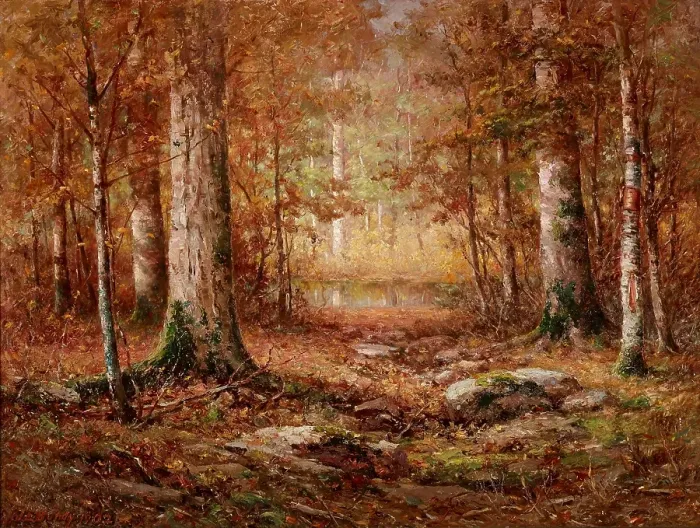Framed Print : Woodland, Northern Michigan, 1902. Creator: John Elwood Bundy Framed Print : Woodland, Northern Michigan, 1902. Creator: John Elwood Bundy