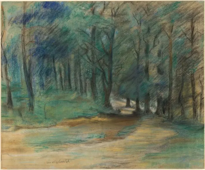 Framed Print : Woodland Path, 1890s. Creator: Lovis Corinth Framed Print : Woodland Path, 1890s. Creator: Lovis Corinth