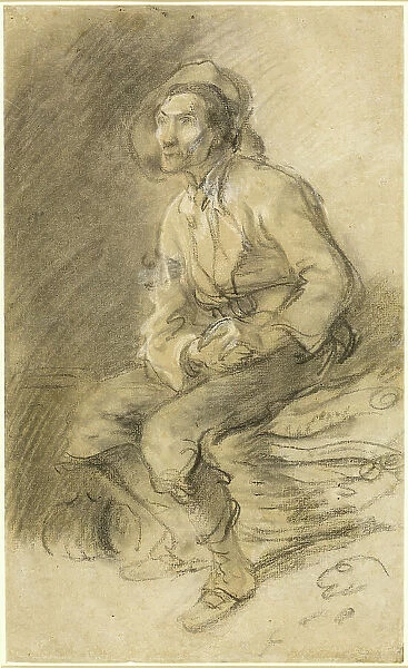 A Woodman Seated on a Bundle of Faggots, 1787. Creator: Thomas Gainsborough