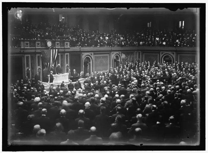 Framed Print : Woodrow Wilson before Congress, between 1913 and 1918. Creator: Harris & Ewing. Woodrow Wilson before Congress, between 1913 and 1918. Creator: Harris & Ewing Framed Print : Woodrow Wilson before Congress, between 1913 and 1918. Creator: Harris & Ewing. Woodrow Wilson before Congress, between 1913 and 1918. Creator: Harris & Ewing