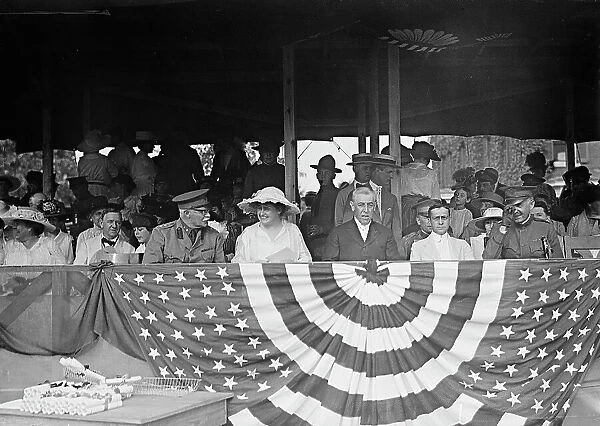 Woodrow Wilson On Reviewing Stand, 1917 or 1918. Creator: Unknown