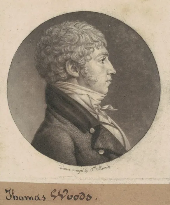 Framed Print : Woods, 1803. Creator: Charles Balthazar Julien Fevret de Saint-Memin Framed Print : Woods, 1803. Creator: Charles Balthazar Julien Fevret de Saint-Memin