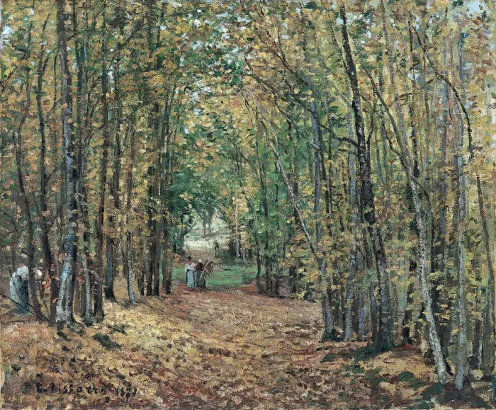 Framed Print : The Woods at Marly, 1871. Artist: Pissarro, Camille (1830-1903) Framed Print : The Woods at Marly, 1871. Artist: Pissarro, Camille (1830-1903)