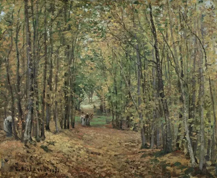 Framed Print : The Woods at Marly, 1871. Creator: Camille Pissarro