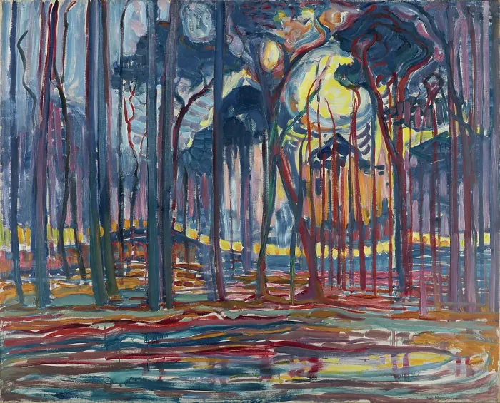 Framed Print : Woods near Oele, 1908. Creator: Mondrian, Piet (1872-1944) Framed Print : Woods near Oele, 1908. Creator: Mondrian, Piet (1872-1944)