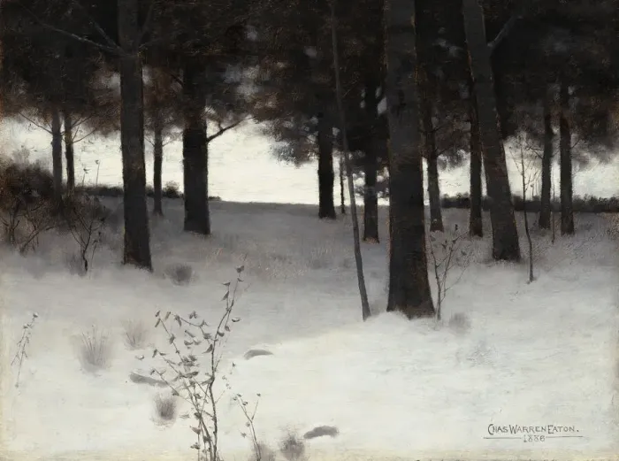 Framed Print : Woods in Winter, 1886. Creator: Charles Warren Eaton Framed Print : Woods in Winter, 1886. Creator: Charles Warren Eaton