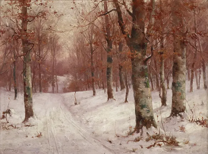 Framed Print : Woods in Winter, 1903. Creator: John Elwood Bundy Framed Print : Woods in Winter, 1903. Creator: John Elwood Bundy