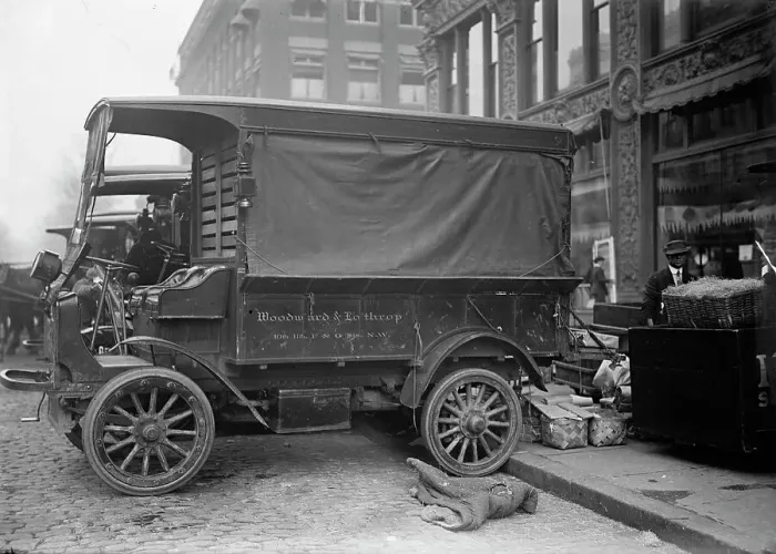 Framed Print : Woodward & Lothrop's Department Store, Washington, D.C. Trucks, 1912. Creator: Unknown. Woodward & Lothrop's Department Store, Washington, D.C. Trucks, 1912. Creator: Unknown Framed Print : Woodward & Lothrop's Department Store, Washington, D.C. Trucks, 1912. Creator: Unknown. Woodward & Lothrop's Department Store, Washington, D.C. Trucks, 1912. Creator: Unknown