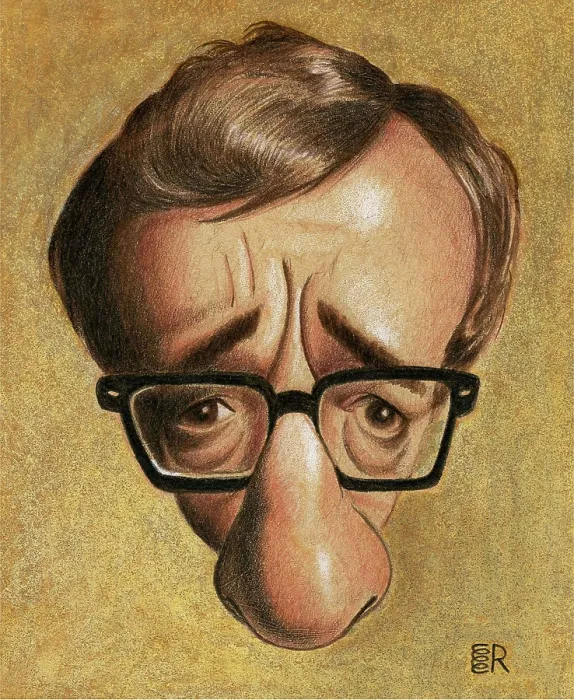Framed Print : Woody Allen. Creator: Dan Springer Framed Print : Woody Allen. Creator: Dan Springer