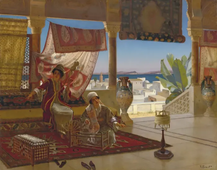Framed Print : The Wool Spinners Framed Print : The Wool Spinners
